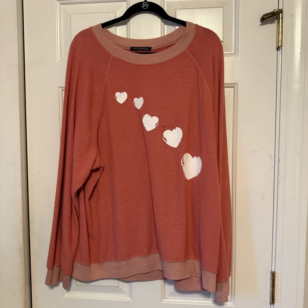 Wildfox Pink Heart Sweater